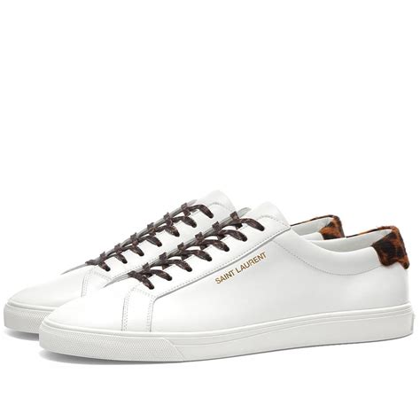 saint laurent andy sneaker leopard
